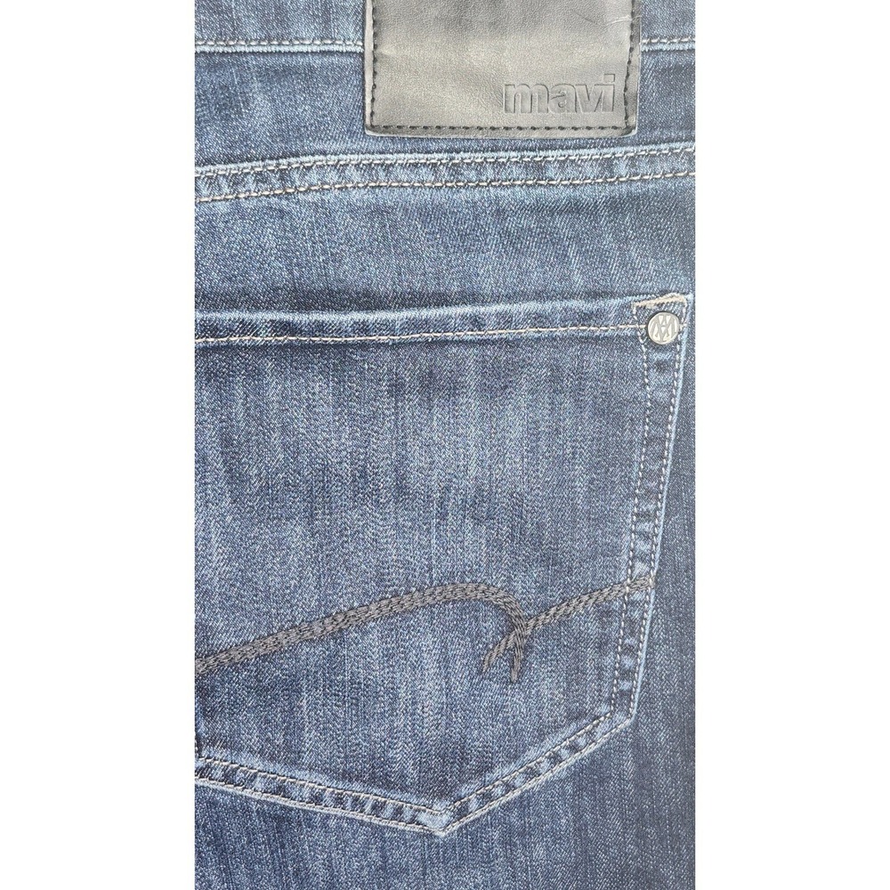 Mavi Matt Relaxed Straight Leg Dark Wash Denim Jeans Men Size 36x29 - Picture 7 of 11